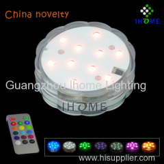submersible fountain led light with remote control for wedding decoration