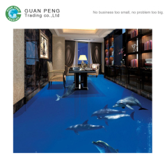 Modern Non Slip Digital Dolphin Bathroom Tile 3d Effect Ceramic Floor Tile Prices