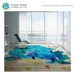 Modern Non Slip Digital Dolphin Bathroom Tile 3d Effect Ceramic Floor Tile Prices