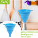 Silicone folding funnel scalable portable oil can funnel