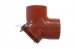 Red epoxy coated grey cast iron pipe fittings