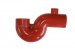 Red epoxy coated grey cast iron pipe fittings