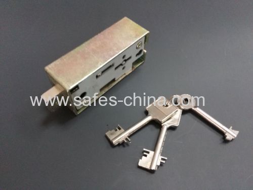 safe deposit box lock single nose with 1guard key and 2 renter keys for bank cabinets or hotel lobby