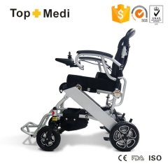 Lightweight folding electric wheelchair for airplane