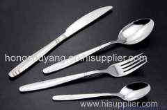 high quality 4pcs stainless steel cutlery material spoon fork knife set