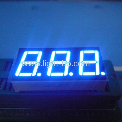 Ultra azul 3 dígitos cátodo comum brilhante 0.56 "7 segmentos display LED de indicador digital