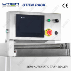 semi-automatic tray sealing packaging machine