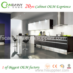 Foshan candany lacquer kitchen cabinet with high gloss lacquer door