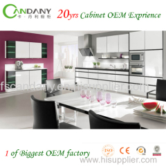 Foshan candany lacquer kitchen cabinet with high gloss lacquer door