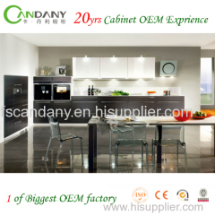 Foshan candany lacquer kitchen cabinet with high gloss lacquer door