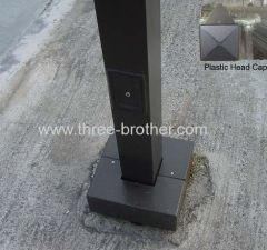 square straight lighting pole