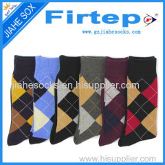 Classical Dress Socks Wholesale Custom Argyle Men Socks