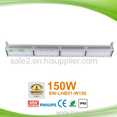 Factory price 150W 130lm/w new design 3030 aluminum LED LINEAR HIGH BAY with Mean Well