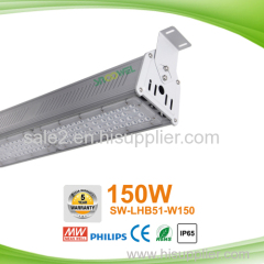 Factory price 150W 130lm/w new design 3030 aluminum LED LINEAR HIGH BAY with Mean Well