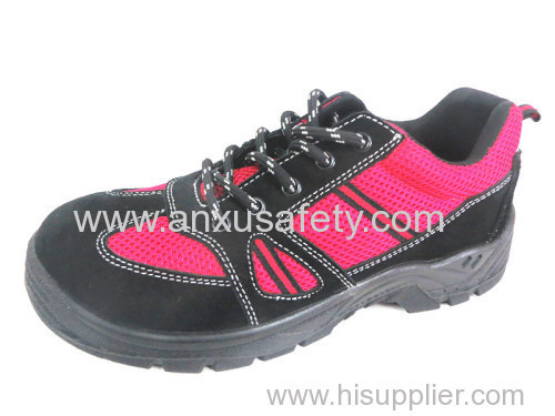 suede leather upper mesh upper safety shoes