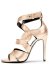 Mixed color ankle strap high heel sandals