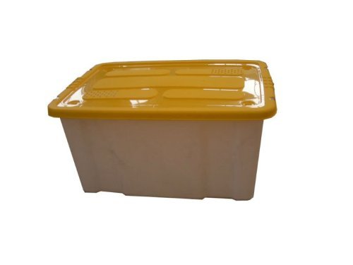 Attached lid container for storage