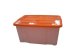 Attached lid container for storage