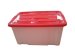 Attached lid container for storage