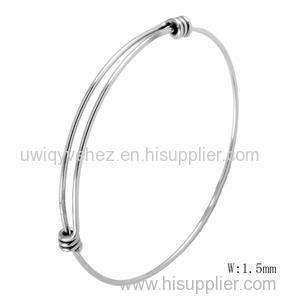 Stainless Steel Expandable Wire Bangle Bracelet