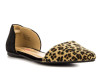 leopard print two pieces pointed toe women flat dress shoe