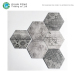 Non-slip Cement Flower Ceramic Porcelain Hexagon Wall Floor Tiles Design