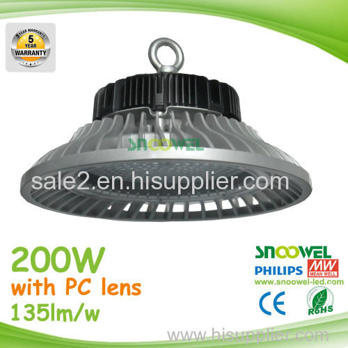 Factory price 120W 145lm/w IP65 high lumen LED high bay lights with lens