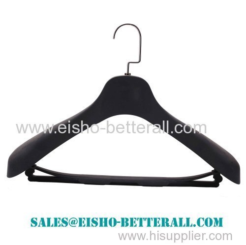 Betterall Flat Hook Wooden Coat Hanger With Steady Pant Bar