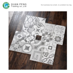 Digital Commercial Restaurant Plain Color Ceramic Cement Floor Tiles With Flower Pattern Decorative Wall Tiles