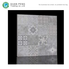 Digital Commercial Restaurant Plain Color Ceramic Cement Floor Tiles With Flower Pattern Decorative Wall Tiles