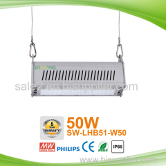 Warehouse lighting 120w 120lm/w IP65 energy saving LED linear high bay light with Mean Well