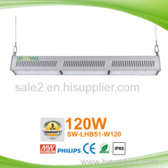 High cost performance 80W 120lm/w 5 years warranty LED linear high bay lights