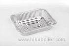 Rectangle Silver Aluminum Roasting Pan With Lid For Food Baking