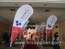 Outdoor Advertising Teardrop Flag Banner For Trade Show Heat Transfer Printing