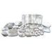 Silver Takeaway Disposable Aluminum Foil Containers For Food Heating Catering