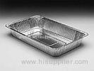 Silver Aluminum Foil Baking Pans Food Freezing Deep Rectangle Shape