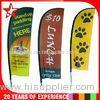 Knife Full Color Feather Flags Banner Cross Feet For Indoor / Exterior Advertising