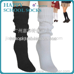 Custom White Color Knee High Africa Kids School Socks