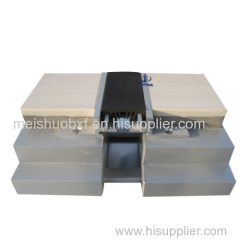 Floor aluminum base flush thinline rubber insert expansion joint cover