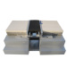 Floor aluminum base flush thinline rubber insert expansion joint cover