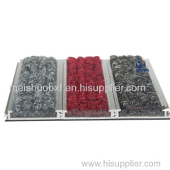 Commerial hotel door durable aluminum base interlocking carpet mat