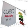 Durable Double Sides Shop Front Flags With Bracket / Pvc Pole Full Color Printing