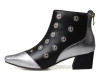 New Design Silver Flower Metallic Color Ankle Boots