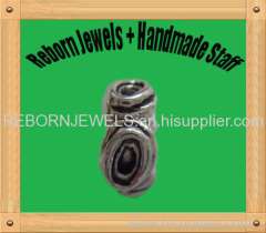 Number "o" large hole bead for european style jewelry or any other DIY jewelry