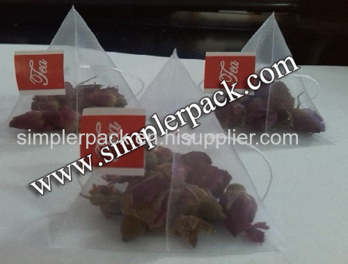 Pyramid Nylon Mesh Tea Bag Packing Machine with Measuring Cup