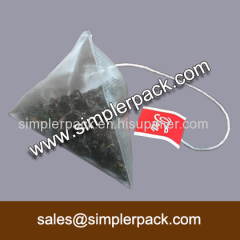 Automatic Pyramid Nylon Tea Bag Packing Machine with Thread and Tag(Improved)