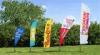 Outside Flying Advertising Feather Flags Banner With Aluminum Pole Double Sided