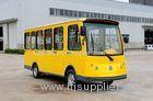 Fully Enclosed 14 Seats Electric Sightseeing Car Shuttle Bus Yellow Color