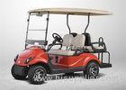 Outdoor Red Club Car 4 Seater Golf Carts Street Legal With Curtis Controller