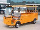 Orange Color 48V Electric Cargo Car / Utility Truck With 2 Seats Eco Friendly